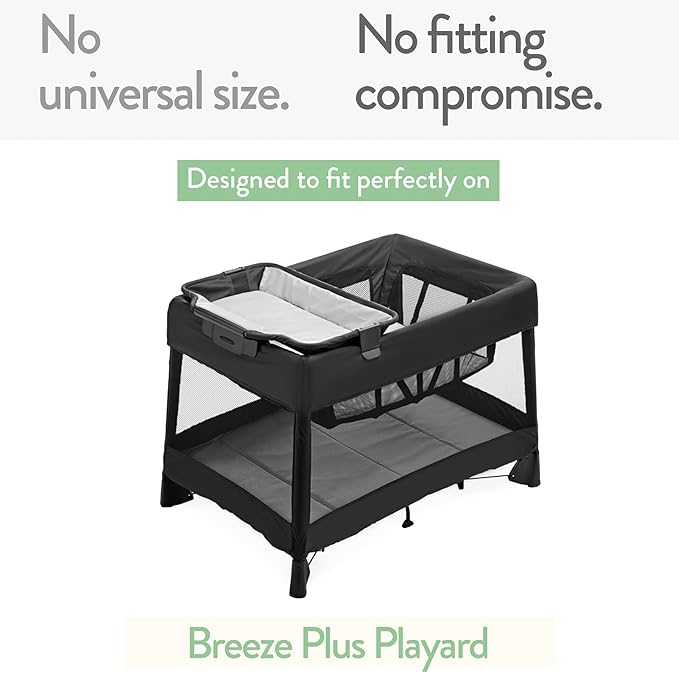 Pack and Play Sheets Fitted – Compatible with 4moms Breeze Plus Playard and Other Large Playpen Mattress – Snuggly Soft 100% Jersey Cotton – Light + Dark Sage Green – 2 Pack