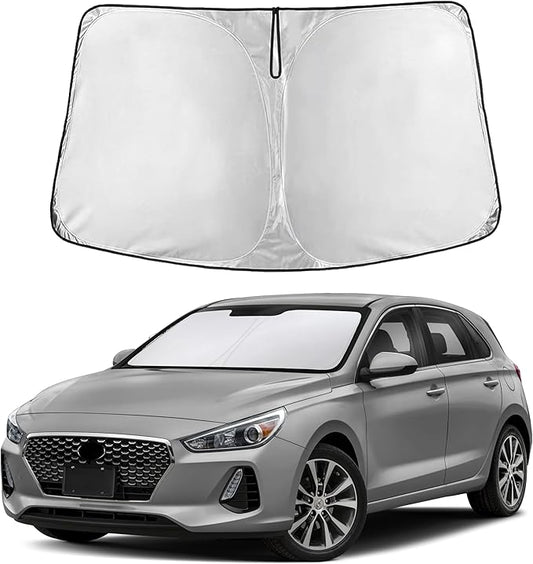 Econour Windshield Sunshade for Hyundai Elantra 2017-2018 2019 2020, Sun Visor for Front Windshield & Window Sun Shade Cover, UV Heat Blocker & Protector, Car Accessories