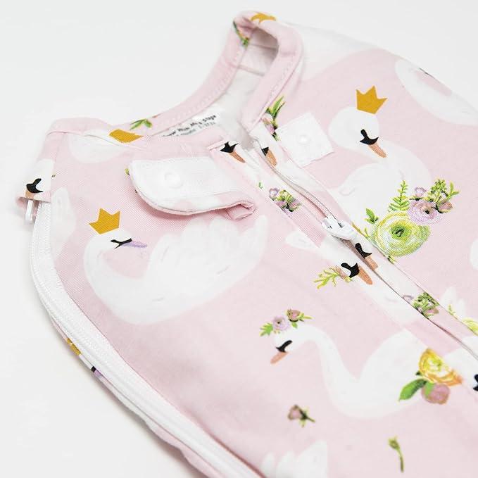 Woombie Grow with Me Baby Swaddle, Convertible Swaddle Fits 0-9 Months, Expands to Wearable Blanket for up to 18 Months, Princess Swan