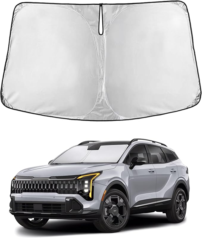 Econour Windshield Sunshade for Kia Sportage 2023-2024 2025 2026, Sun Visor for Front Windshield & Window Sun Shade Cover, UV Heat Blocker & Protector, Car Accessories