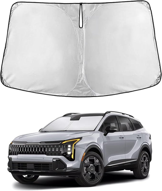 Econour Windshield Sunshade for Kia Sportage 2023-2024 2025 2026, Sun Visor for Front Windshield & Window Sun Shade Cover, UV Heat Blocker & Protector, Car Accessories