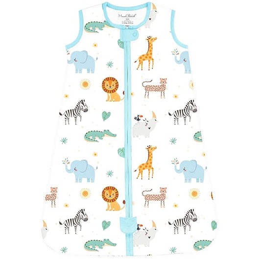 Mama Cheetah Baby Sleep Sack 2.5 TOG, Organic Cotton Wearable Blanket with Two-Way Zipper, Swaddle Transition Baby Sleeping Bag for Newborn Infant Toddler Boy Girl, 0-6 Months