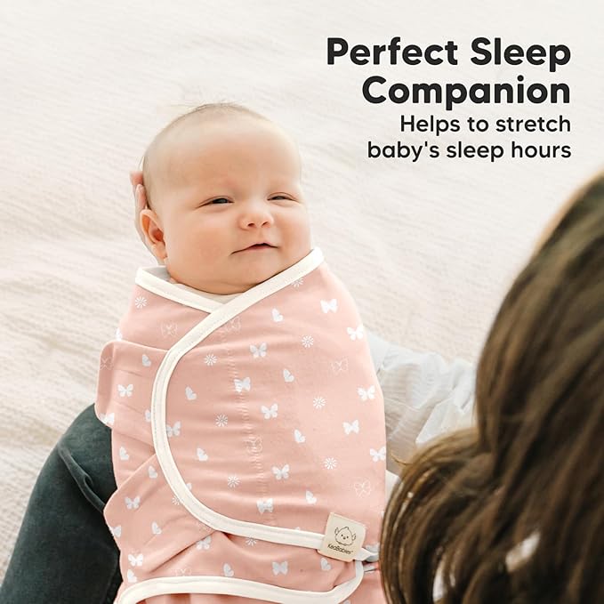 Baby Swaddle Sleep Sacks with Zipper - 3-Pack Swaddles for Newborns 0-3 Months, Infant, Baby Girls, Boys, Soft & Durable Newborn Sleep Sack, Easy Diaper Change Swaddling Blanket (Butterflies)