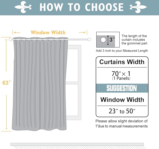 ChrisDowa Blackout Curtains 70 inches Wide for Bedroom - Extra Wide Grommet Thermal Insulated Room Darkening Curtains for Living Room (1 Panel, Dark Grey, 70 x 63 Inch)