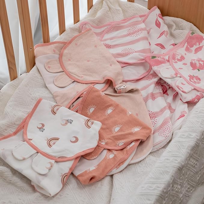 GLLQUEN BABY 3-Pack Baby Swaddle Sleep Sacks for Newborn - Baby Swaddles 3-6 Months, Infant Swaddling Sack, Rainbow & Sun, Newborn Swaddle Blanket Wrap(Medium/Large)