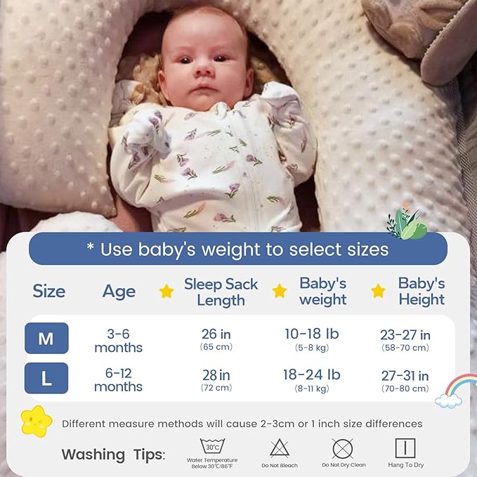 ZIGJOY Baby Transitional Swaddles for Newborns: 0.5 Tog Arms Up Sleep Sack 3-6-12 Months Soft Cotton Shark Fin 2 Way Zipper