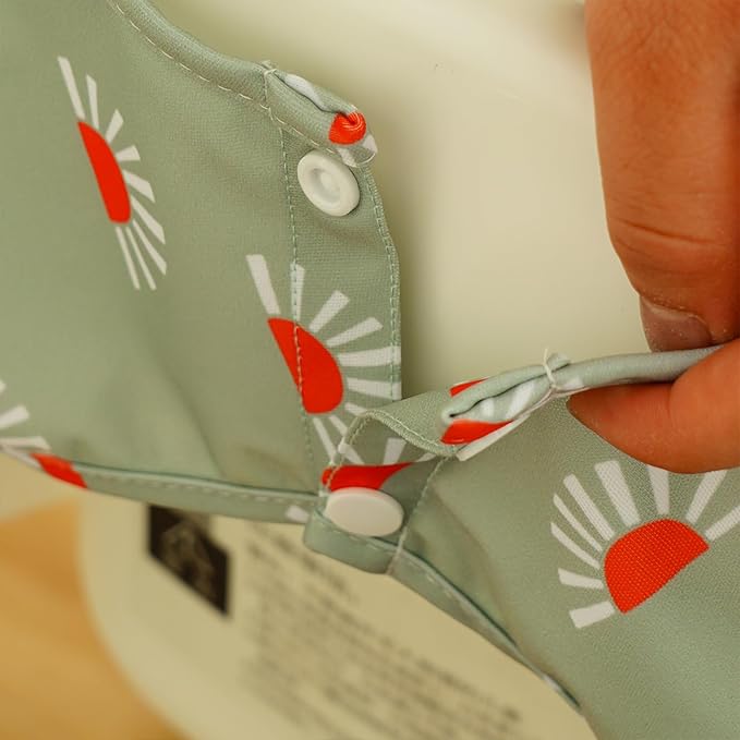 CoolaPeach Long Sleeve Baby Bib - Mess-Proof Feeding Bibs for Babies - Adjustable, Waterproof, and Highchair/Table Attachment