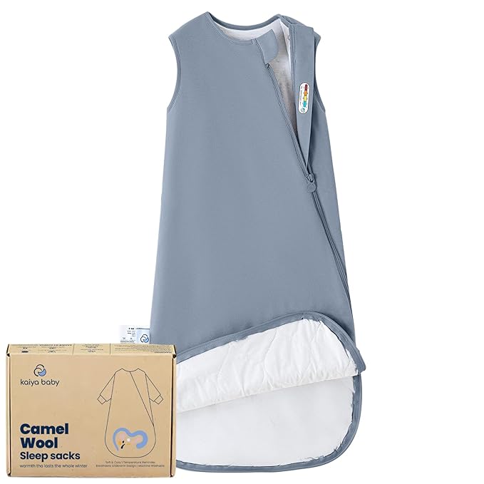 kaiya baby Unisex Sleeping Bag for Babies and Toddlers 1.0 Tog Sleep Sack 0-6 Months, Newborn Sleep Sack, Wearable Blanket Baby, One Piece Sleeveless Sleep Sack, Gifts for Baby