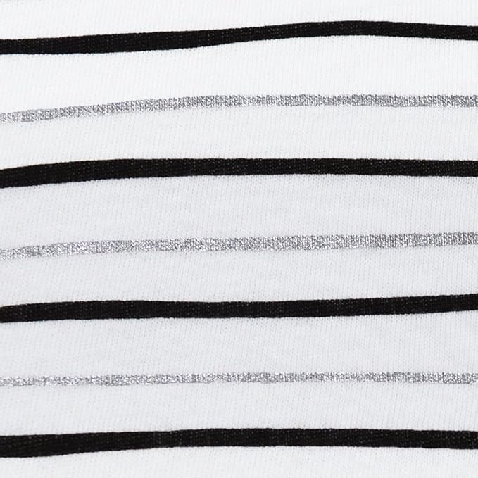 American Baby Company Printed 100% Cotton Knit Fitted Contoured Changing Table Pad Cover - Compatible with Mika Micky Bassinet, Silver Black Stripe, for Boys and Girls