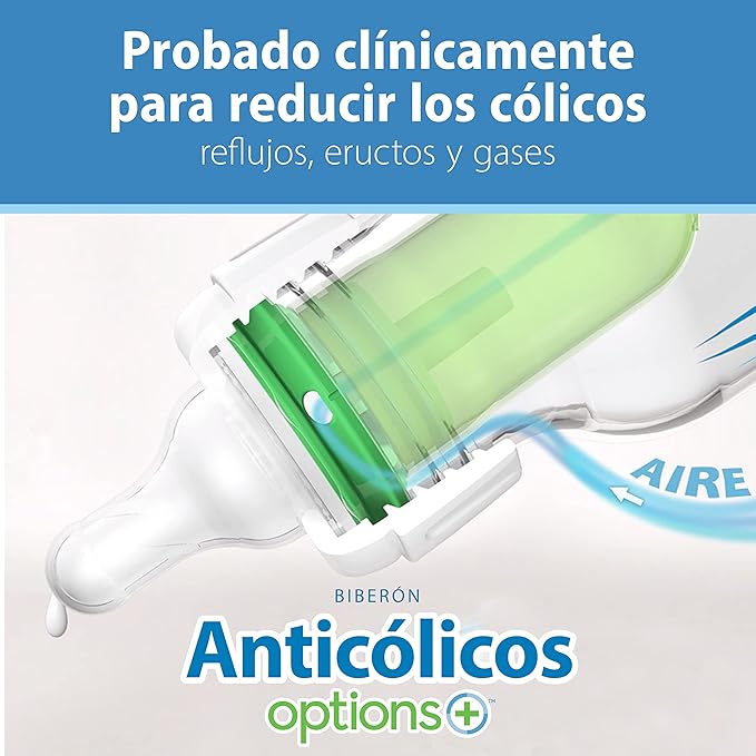 Dr. Brown's Options+ Slow Flow Preemie and Newborn Anti-Colic Bottle Set with 4oz Bottles and HappyPaci