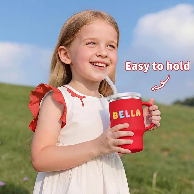 Bella's Friends Christmas Mini Tumbler- 9 0z Toddler Sippy Cup, Flexible Straw, Stainless Interior & Silicone Body, Birthday Gift for 1-3 Years Old Girls & Boys, Gingerbread Man & Polar Bear (2 Pack)