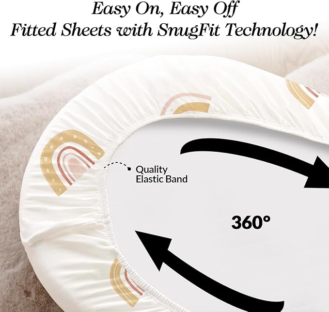 100% Organic Cotton Baby Bassinet Sheets 3-Pack - Fits Angelbliss, Maxi-COSI Iora/Swift, Papablic Baby Bassinet, YADAQE, Pamobabe, BIERUM & Fodoss - Breathable Rectangle Mattress (33"x20")