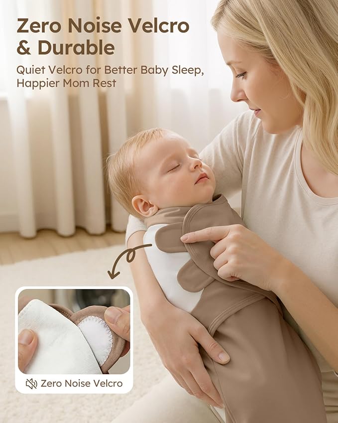 Yoofoss Baby Swaddle for Newborns 0–3 Months, Adjustable Soft & Breathable Swaddles,Noiseless Closure Swaddle Sleep Sack, Durable & Snug Fit