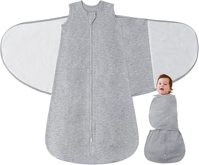 LILBESTIE Baby Swaddle Sleep Sack, 1.0 Tog New-Parent-Friendly Swaddle for Newborns & infant 0-6 Months Baby Wearable Blanket Reduce Startle Reflex, Newborn Boys Girls Registry Essentials