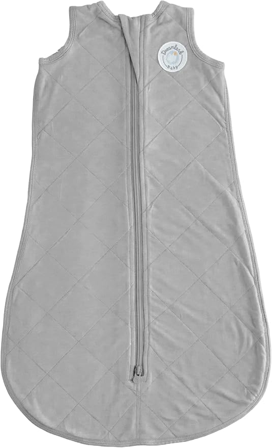 Dreamland Baby Lightweight Bamboo Viscose Sleep Sack (24-36 Months). 1.0 TOG Ultra Soft Blanket w/ 2-Way Zipper. 95% Viscose, 5% Spandex (Grey). Mom-Owned US Business, Premium Materials