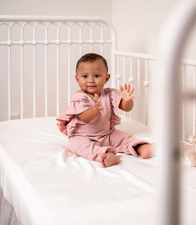 Crib Fitted Sheet by Pure Bamboo, Genuine 100% Organic Viscose Derived from Bamboo, Luxuriously Soft, Ultimate Cooling, Fits Standard Size Crib Mattress (Cobalt Blue)