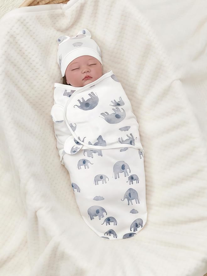 3-Pack Organic Baby Swaddle Sleep Sacks,Nursery Swaddling Blankets,Swaddles for Newborns Infant 0-3 Months