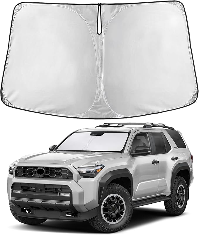 Econour Windshield Sunshade for Toyota 4Runner 2025 2026, Sun Visor for Front Windshield & Window Sun Shade Cover, UV Heat Blocker & Protector, Car Accessories