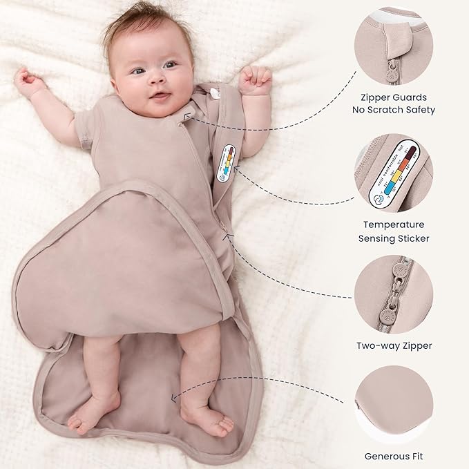 kaiya baby Unisex Sleeping Bag for Babies and Toddlers 0.5 Tog Sleep Sack 0-6 Months, Newborn Sleep Sack, Wearable Blanket Baby, One Piece Sleeveless, Gifts for Baby