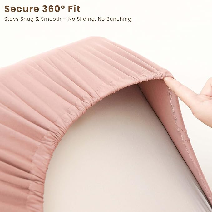 Konssy 3 Pack Stretchy Bassinet Sheets for Baby Girl Boy, Soft Breathable Baby Bassinet Mattress Sheets Fit for Hourglass Oval Cradle, Moses Basket Rectangle Mattress (Pink Spring)