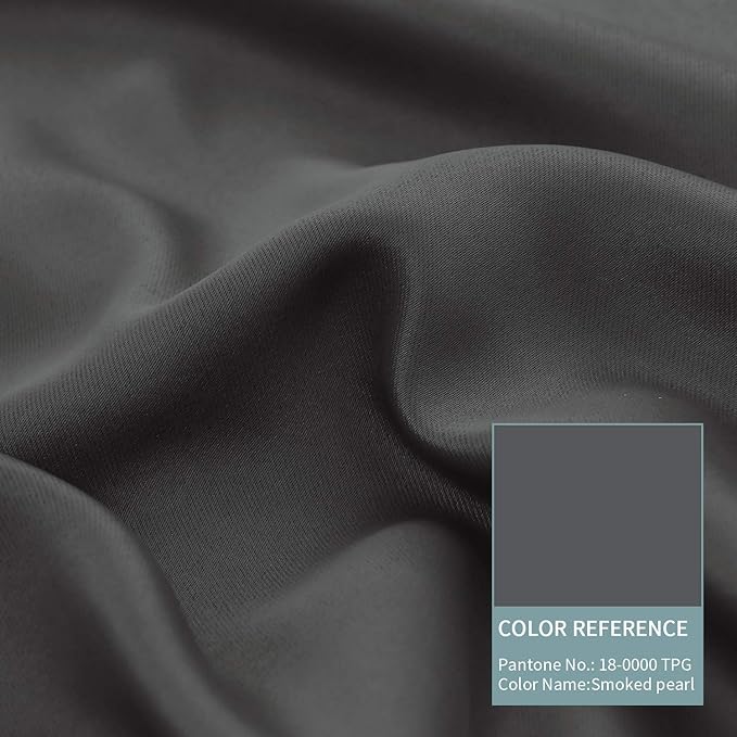 BGment Short Blackout Curtains 30 Inch Length 2 Panels, Thermal Insulated Total Light Blocking Curtains for Bedroom, Grommet Window Drapes with Thick Black Liner, 42 Inch Wide Each Panel, Dark Grey
