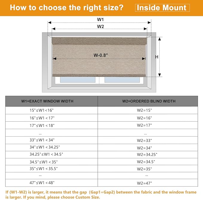 Persilux Light Filtering Roller Shades for Window Blinds,Cordless,Linen Fabric,Thermal Insulated Fabric UV Protection Shades for Home,Office,Bedroom,Door,Light Filtering-Light Brown,35.5" W X 72" H