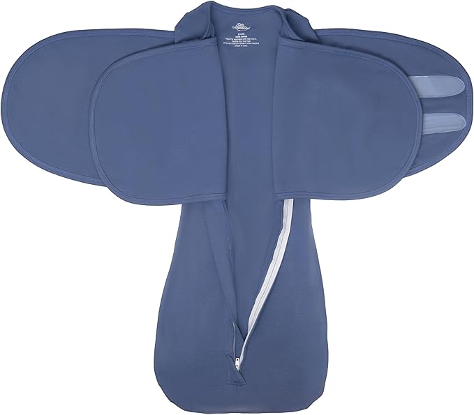LullaBaby "Double Dream Swaddle: Exclusive Dual Wing Design, Pediatrician-Endorsed, Ultra-Soft Cotton, 0-2 Months, 6-14 lbs - Coastal Breeze