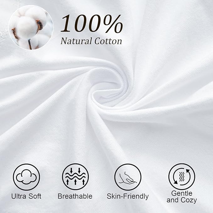 david's kids 100% Cotton 3 Pack Baby Swaddle Wrap for 0-3 Months, Soft Swaddle Blanket for Newborn Infant, Adjustable Baby Wrap Sleep Sacks for Boys Girls, Newborn Essentials,White & Grey & Green