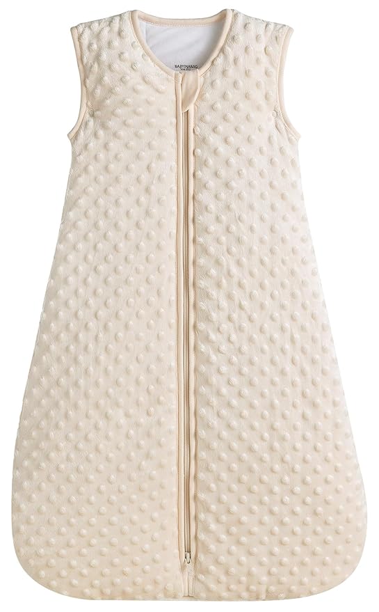 BABYINABAG Very Warm 2.5 Tog Quilted Winter Model Baby Sleep Bag or Sack, Plush Minky Dot for Infants and Toddlers (Small (3-11 mos))
