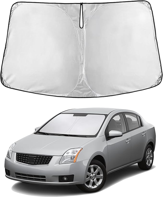 Econour Windshield Sunshade for Nissan Sentra 2007-2010 2011 2012, Sun Visor for Front Windshield & Window Sun Shade Cover, UV Heat Blocker & Protector, Car Accessories