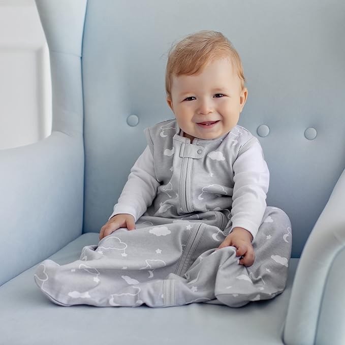 Mama Cheetah Baby Sleep Sack 0.5 TOG, Organic Cotton Baby Wearable Blanket with Two-Way Zipper, Swaddle Transition Baby Sleeping Bag for Newborn Infant Toddler Boy Girl, 24-48 Months