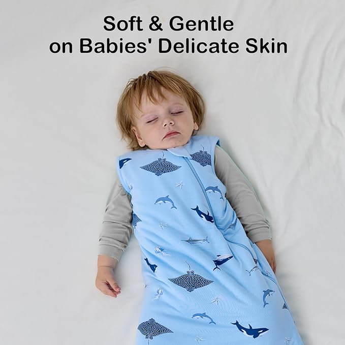 BubblePanda Rayon Made from Bamboo Sleep Sack 18-24 Months 1.0 Tog Soft Toddler Sleeping Sack 2t for Babies 2-Way Zipper Baby Wearable Blanket