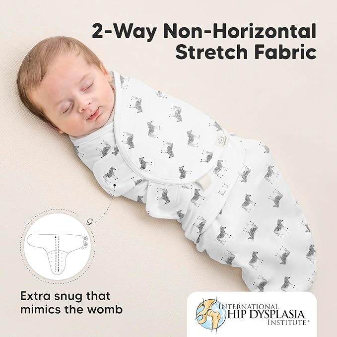 3-Pack Organic Baby Swaddle Sleep Sacks - Swaddles for Newborns, Infant 0-3 Months, Baby Girls, Boys, Soft & Snug Newborn Sleep Sack, Nursery Swaddling Blankets (The Wild)