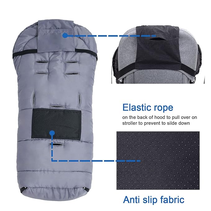 Yobee Toddler Stroller Bunting Bag,Durable and Warm Insulation Materials Baby Footmuff for Stroller, Adjustable Winter Stroller Blanket, Cold Weather Baby Swaddle
