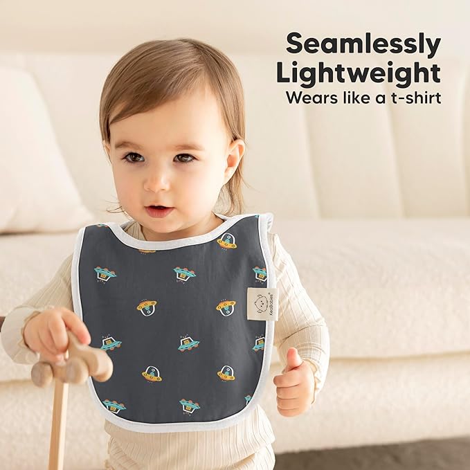 KeaBabies 8-Pack Baby Bibs for Boys, Girls - Pullover Bibs for Drooling Teething Baby Girl & Boy Toddler, Newborn, Soft & Absorbent, Cute Colors, Large Torso Coverage Keep Infant Clean & Dry (Cosmo)