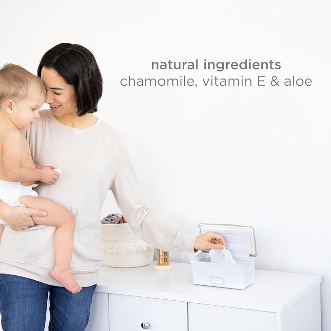 Ubbi Fragrance-Free Baby Wipes, 99% Water Based, Plant Based Wipes, Hypoallergenic for Sensitive Skin with Chamomile, Vitamin E & Aloe, EWG Verified, Value Pack, 800 Count