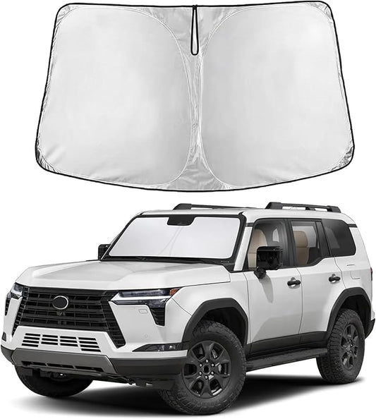 EcoNour Windshield Sun Shade for Lexus GX 550 2024–2025 | Front Window Sunshade | Foldable Car Sun Protector | Blocks UV Rays & Keeps Interior Cooler