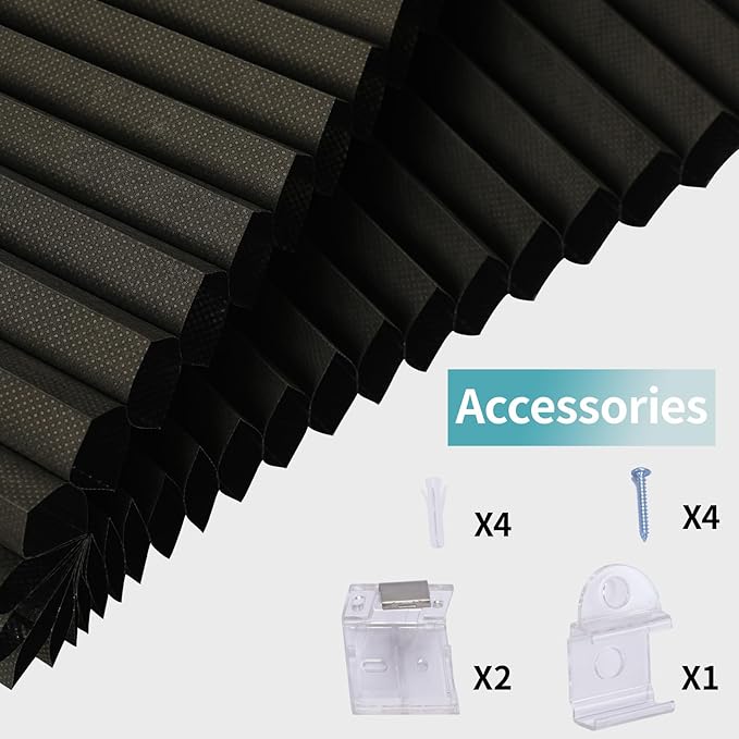MYshade Cordless Cellular Windows Shades Blackout Blinds for Windows Easy to Install