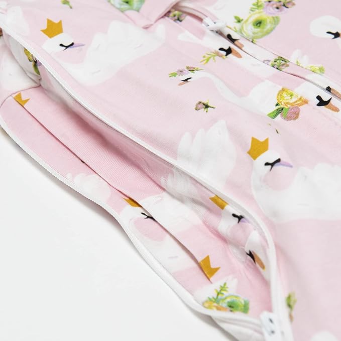 Woombie Grow with Me Baby Swaddle, Convertible Swaddle Fits 0-9 Months, Expands to Wearable Blanket for up to 18 Months, Princess Swan