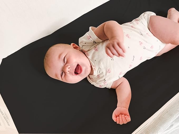 Bassinet Bed Sheets – Premium Bassinet Fitted Sheet for Halo, Mika Micky, Maxi Cosi & Others - 4 Pack 100% Jersey Knit - Bassinet Bedding for Standard Size Oval or Halo Bassinet Pads for Boys & Girls