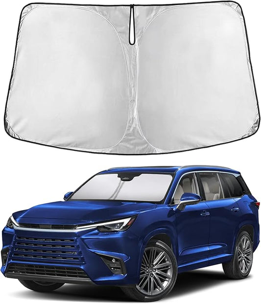 EcoNour Windshield Sun Shade for Lexus TX350 2024–2026 | Front Window Sunshade | Foldable Car Sun Protector | Blocks UV Rays & Keeps Interior Cooler