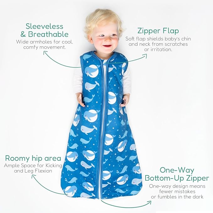 TOTCHILL Baby Sleep Sack, 1.0 TOG Cozy Wearable Blanket, Soft Sleeping Bag with Zipper, Toddler Sleep Sack 0-3-6-12-24-3T