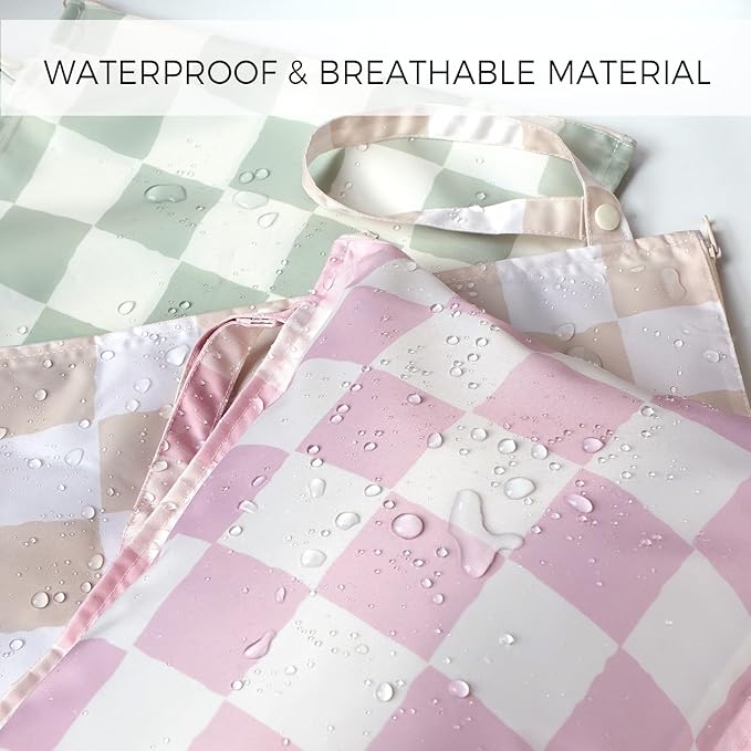 Wet Bag for Swimsuit - 2 Pack Waterproof Wet Dry Bag for Clothes - Baby Diaper Bag - Travel Laundry Daycare Bags - Baby Beach Essentials - Bogg Bag Accessories