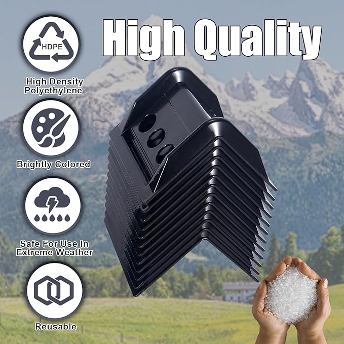 24 Pack Flatbed Edge Protectors Compatible with 4 Inch Ratchet & Winch Straps for for Flatbed Cargo Load Truck Shipping (Black)