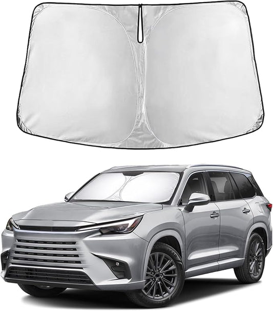 EcoNour Windshield Sunshade for Lexus TX 2024–2026 | Custom Fit Front Window Sun Shade | Blocks Harmful UV Rays & Reduces Heat | Foldable Sun Visor with Storage Pouch