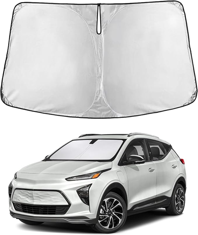 Econour Windshield Sunshade for Chevrolet Bolt Euv 2022 2023 2024, Sun Visor for Front Windshield & Window Sun Shade Cover, UV Heat Blocker & Protector, Car Accessories