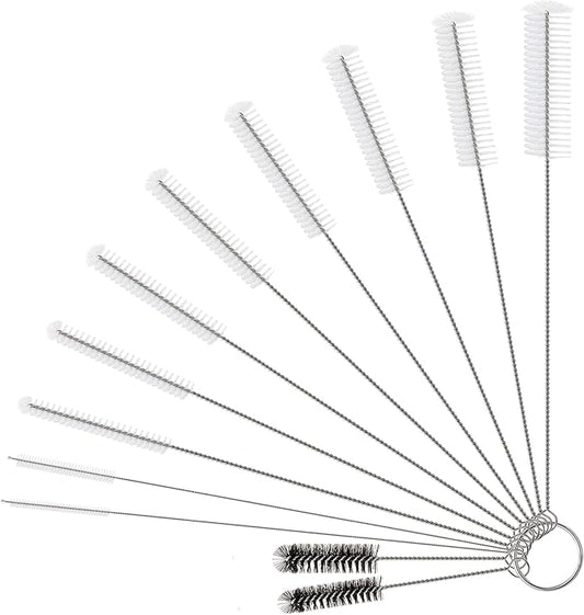 Peitushengjin12-Piece Straw Brush Set Includes 10 Different Diameter Brush Heads. Reusable Cleaning Brushes Suitable for Straws, Straw Cups, and All Types of Tubular Utensils.