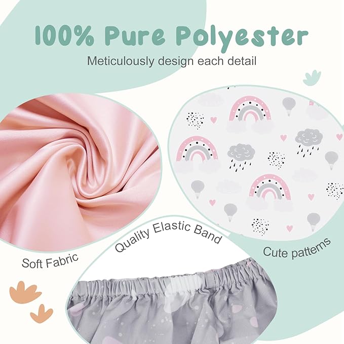 3 Pack Stretchy Bassinet Sheets - Universal Fit for Rectangle, Round, Oval, Hourglass Cradles & Moses Baskets - Soft Breathable Fitted Bassinet Sheets Set for Baby - Pink & Grey Heart