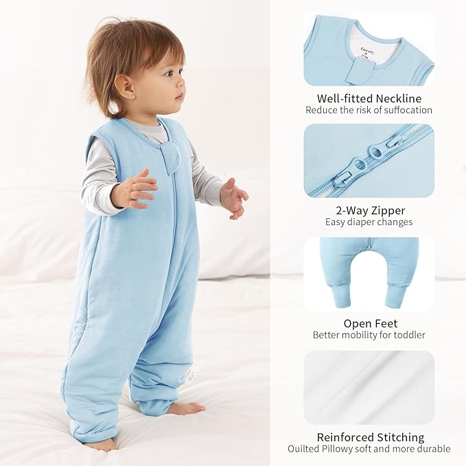 EasyFi Rayon Made from Bamboo Sleep Sack with Feet Baby Sleep Sack with Legs
