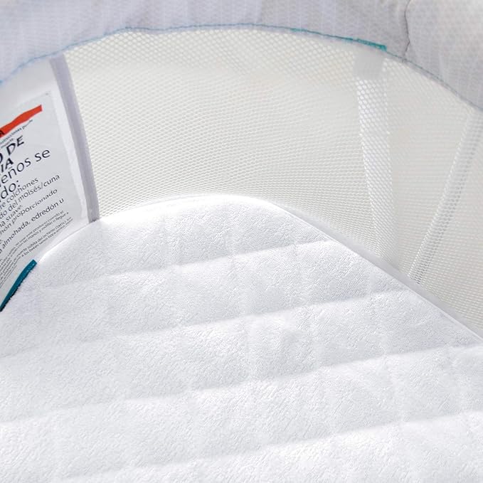 Waterproof Quilted Bassinet Mattress Pad Cover Compatible with Delta Children Gliding Bedside Bassinet & Dream On Me Poppy Bassinet, 2 Pack, Ultra Soft Surface